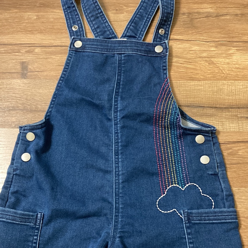 365Kids | Girls Denim Overall Shorts - Picture 2 of 7